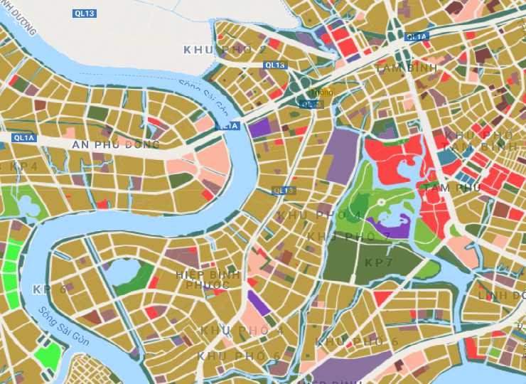 Thông tin, bản đồ quy hoạch phường Hiệp Bình Phước